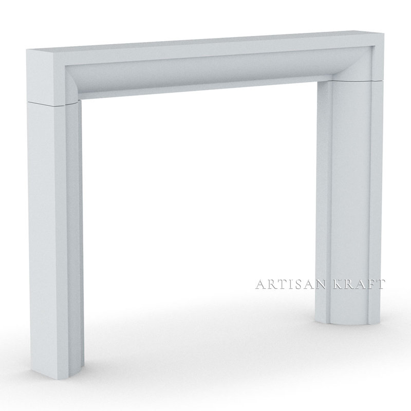 Foyer en pierre Nashville avec foyer standard, Gris, 7,5 po x 68 po x 52 po