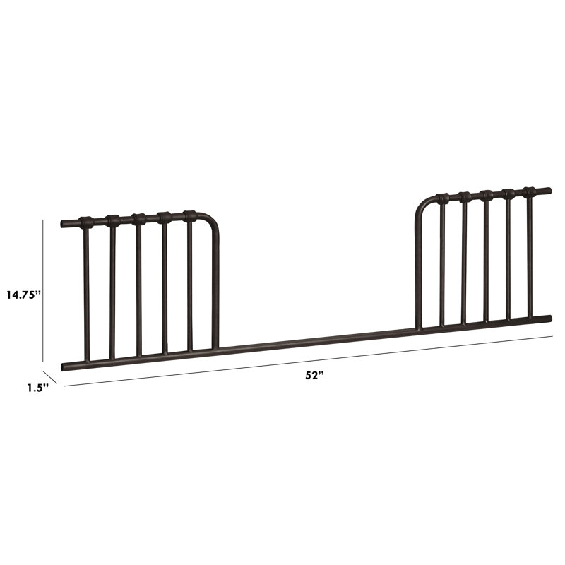 Abigail and Winston Toddler Bed Rail, Vintage Iron
