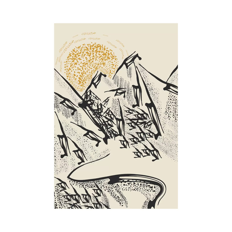 Rocky Mountains by Flatowl - Wrapped Canvas Print, 66.04 cm H x 45.72 cm W