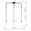 Luminaire suspendu pour îlot de cuisine 3 lumières Shirley
