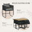 Leatha 4 Seater Rattan Cube Garden Furniture Set with Cushions Black