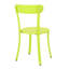Bistro d'extérieur en fer thermolaqué, couleur lime mat, pour rassemblements, 2 chaises et 1 table