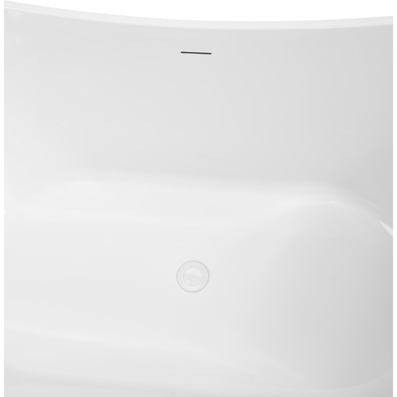 Baignoire autoportante 67 po Streamline, Blanc lustré