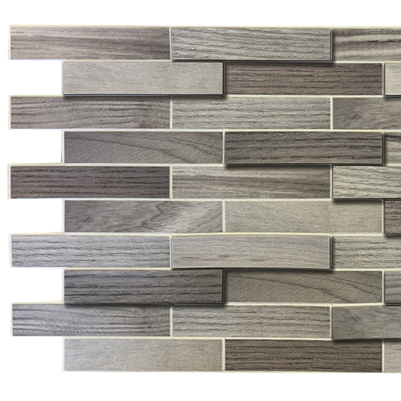 19" x 39" 3D Wall Panel (5-Pack), Beige/Brown