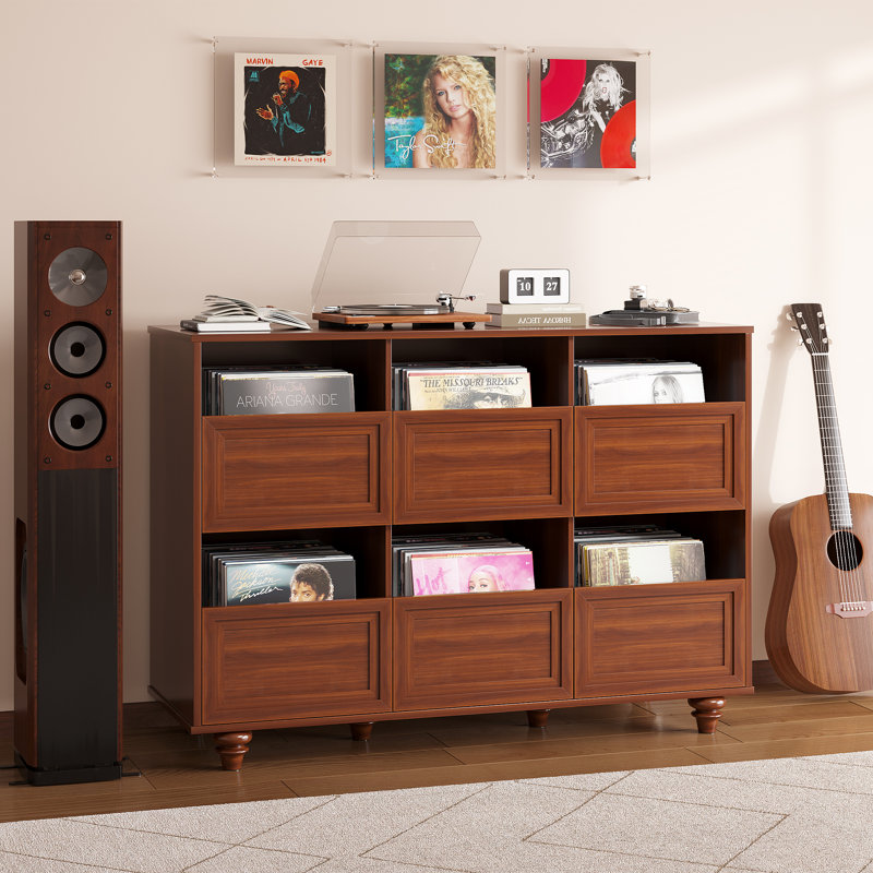 85 cm H Media Shelves, Brown