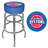 Swivel Upholstered Counter Stool with Metal Frame-7558929