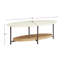 Table basse ovale avec tablette inférieure