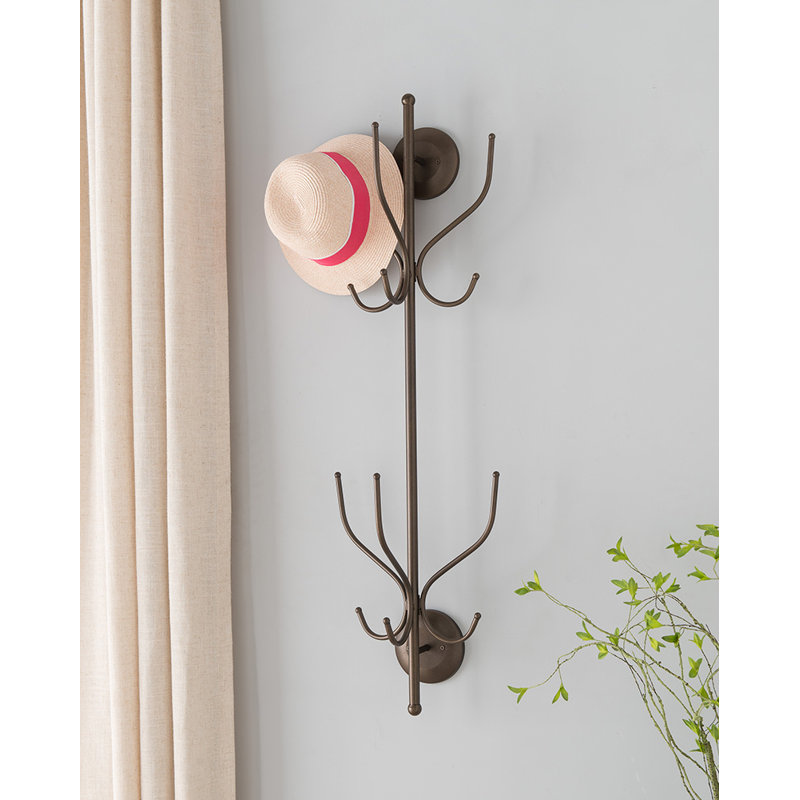 Portemanteau et porte-chapeau autoportant en métal avec branches