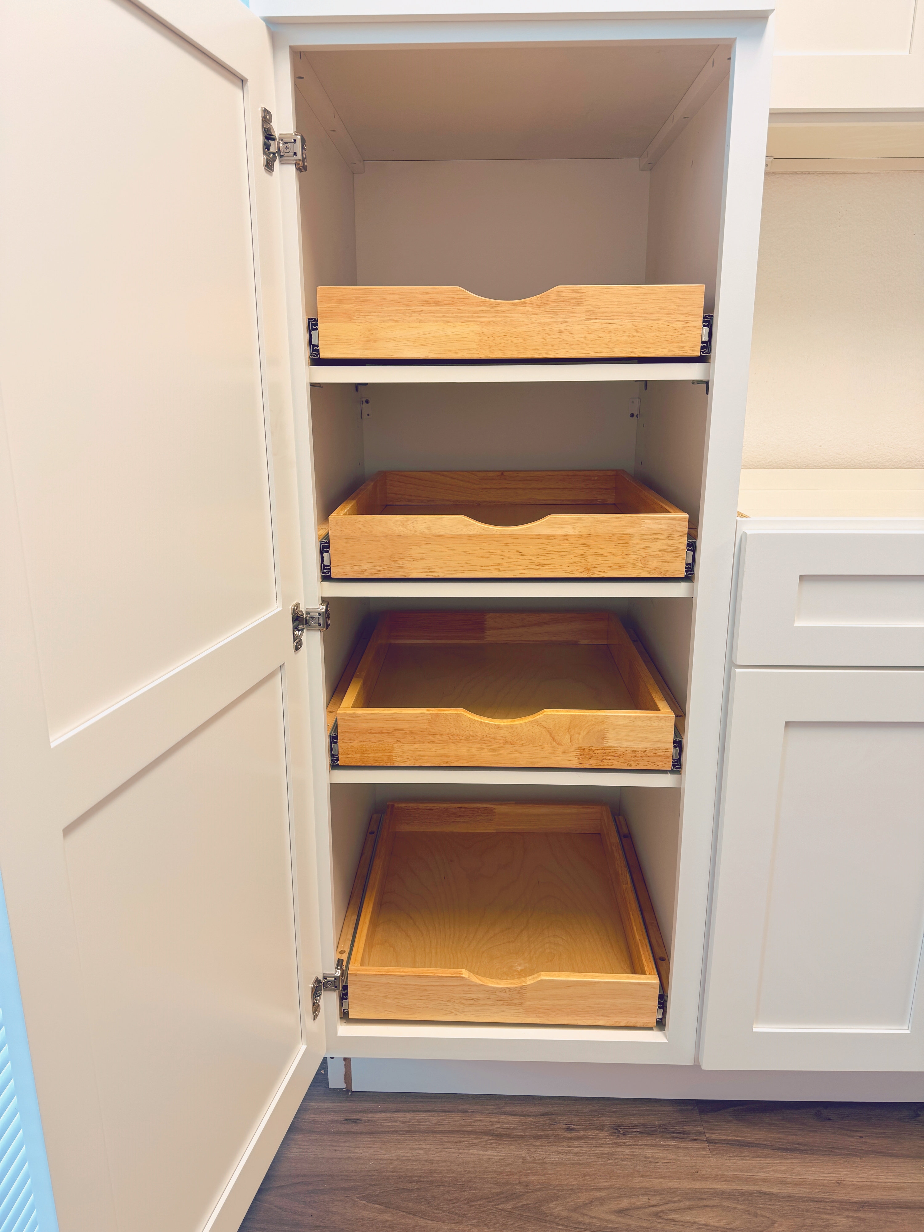 Photo inspiration: Soft Close Cabinet Drawers In Apartments Reference: Rebrilliant Prestridge Soft Close Cabinet Drawer Wood Pull Out Tray