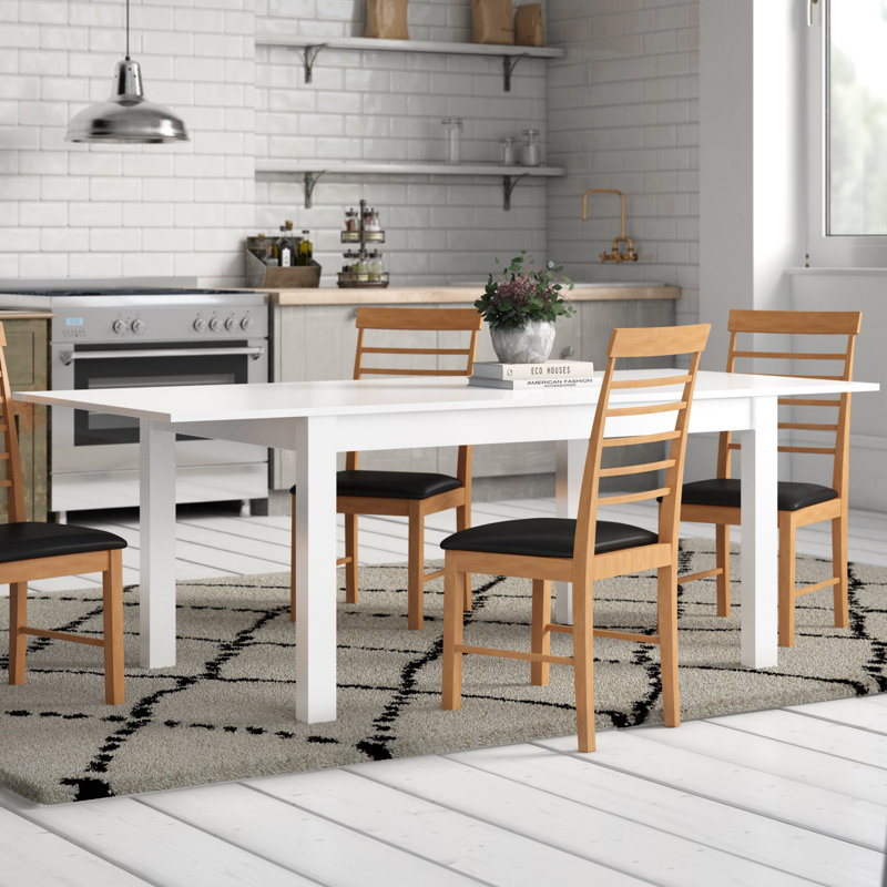 Lucas Extendable Dining Table 136-210 cm, White Gloss
