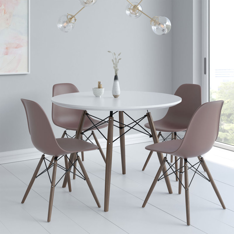 Jordan 16.5'' H Side Chair, Taupe, Walnut