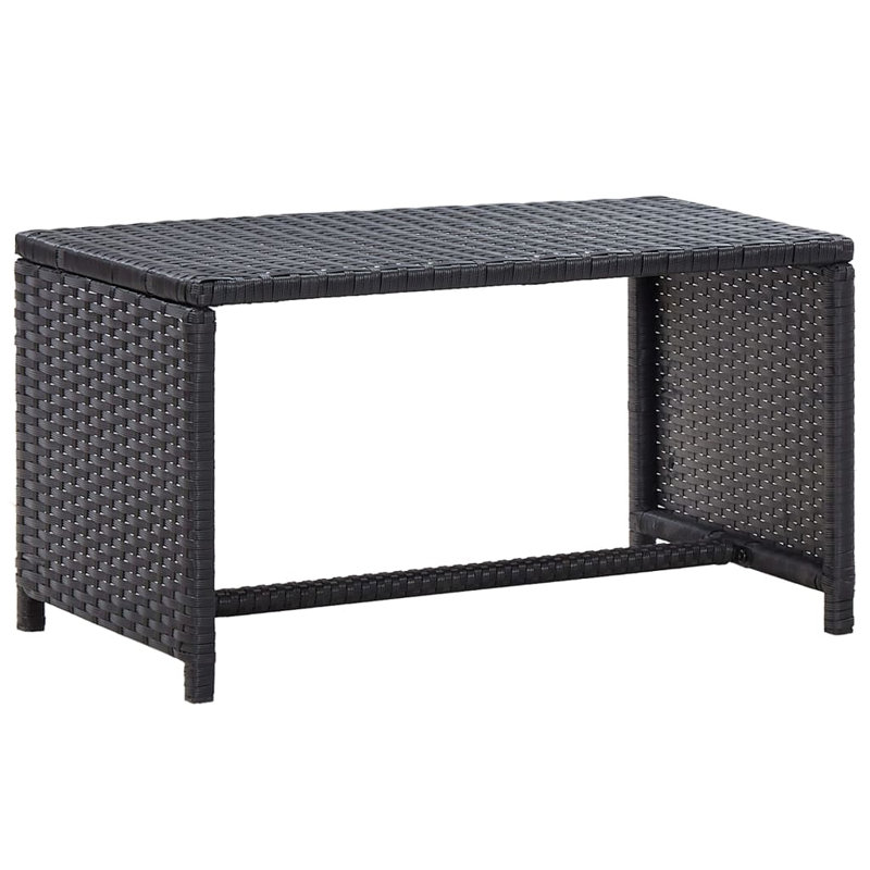 Faiyaaz Rectangular Outdoor Coffee Table , 70cm cm W 40cm cm D, Black