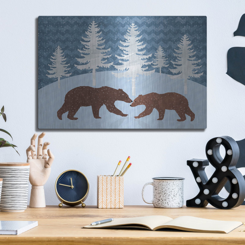 «Bear» par Erin Clark, art mural en métal, H 12 po x l 16 po