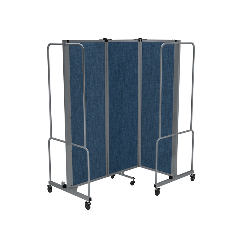 Paravent mobile de qualité supérieure Otis Sound Dampening, structure grise, 3, Bleu