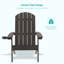 4 pièces Adirondack en plastique Balcon Foyer en plastique chaise simple-1788839020