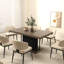Partie de salle à manger extensible en bois vieilli, 160 - 200 cm, noire, pour 6 à 10 personnes, pour 6 à 10 personnes, finition bois 160 à 200, structure stable