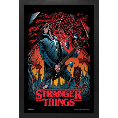 Stranger Things - Eddie avec guitare 11 x 17, reproduction encadrée