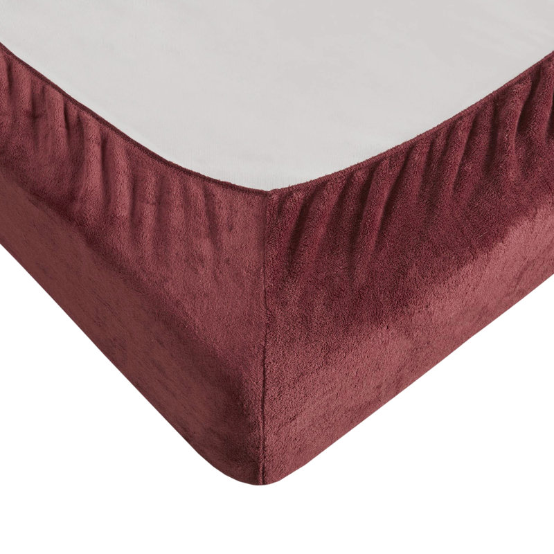 Ensemble de draps pour grand lit 4 pièces 100% ultra doux bourgogne avec draps-housses plats et 2 taies d'oreiller brossées des deux côtés Lavable à la machine
