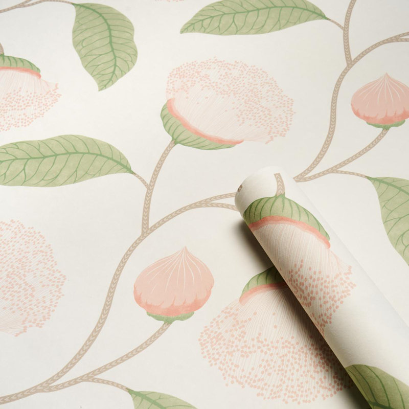 Celinda Floral Non-Woven Wallpaper Roll, Blush