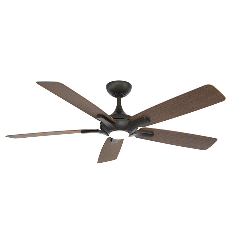 Mykonos 5 - Blade Smart Ceiling Fan with Remote Control and LED Light Kit Included, Works With Alexa and iOS / Android App