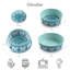 Bol pour animal de compagnie en mélamine Gibraltar - grand - 8 tasses - bleu sarcelle