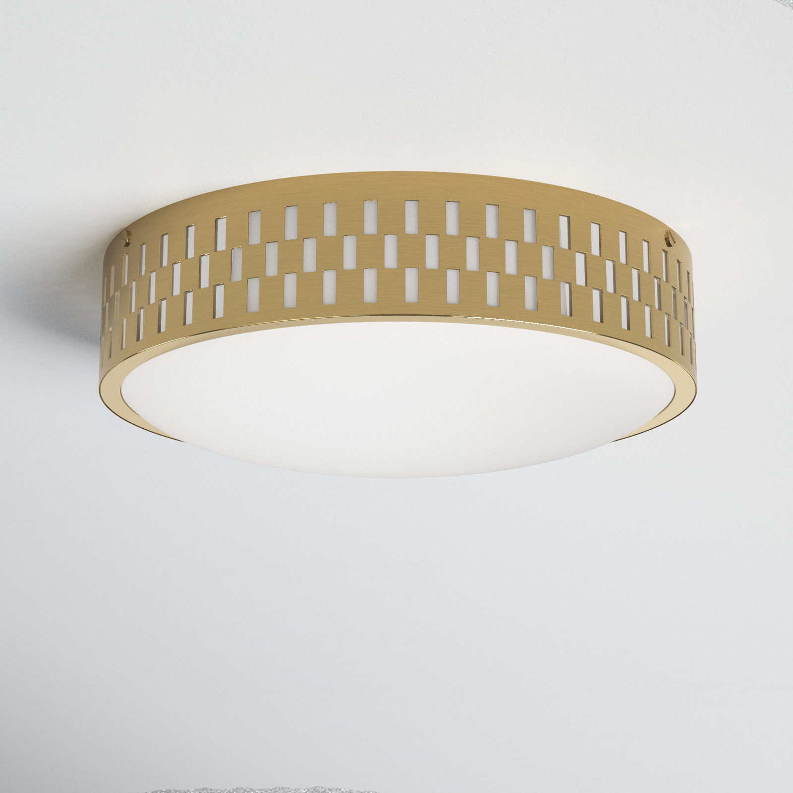 Maude 3-Light Flush Mount, Aged Brass