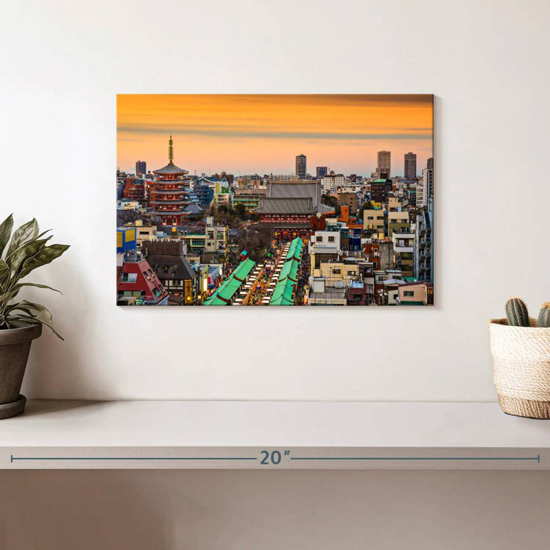 Asakusa Cityscape, 8" H x 12" W