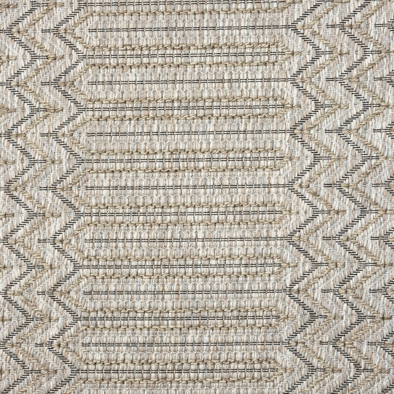 Tapis intérieur / extérieur brun clair / naturel Hashrat, Rectangle 5 pi x 7 pi