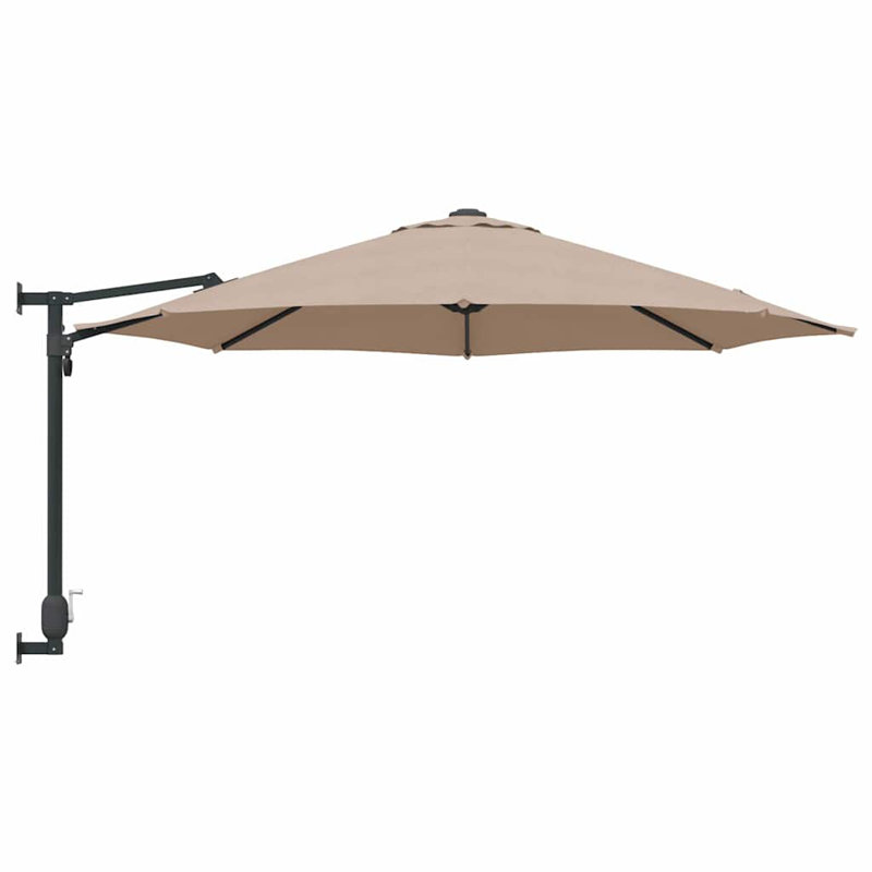 Wall Mount Parasol, Taupe, 148cm H x 248cm W x 248cm D