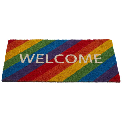 Rainbow Stripe Outdoor Doormat