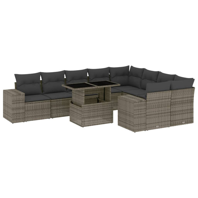 Ensemble de canapé de jardin Vidaxl gris