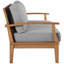 Marina Outdoor Patio Teak Sofa In Natural Navy-392517125