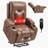 Brown PU Infinite Position Up to 350 LBS Power Lift Recliner Chair for Elderly, Heavy Duty Motion Mechanism with 8-Point Vibration Massage and Lumbar Heating, USB Charging Port, Cup Holders-2104555568