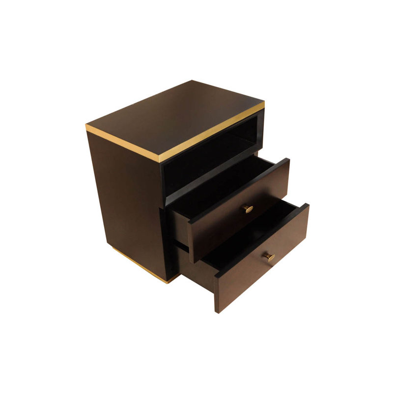 Laveryl 61cm W Solid Wood Bedside Table