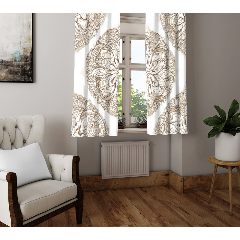 Paire de rideaux semi-transparents en polyester Charmine, L 56 po x L 78 po