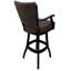 Tabouret en bois Callisnagh - vinyle beige - brun-472149019-472149008