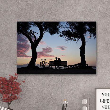 We Talked Like Lovers And Laughed Like Best Friends by Dominic Liam - Wrapped Canvas Print, 30 cm H x 46 cm W x 4 cm D
