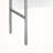 Honore White Finish Computer Desk With Silver Metal Leg, 29.74" H X 46.96" W X 23.38" D