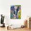Bungalow Bungalow «Big Blue Elephant» par Richard Wallich, reproduction d'art sur toile-1308451504