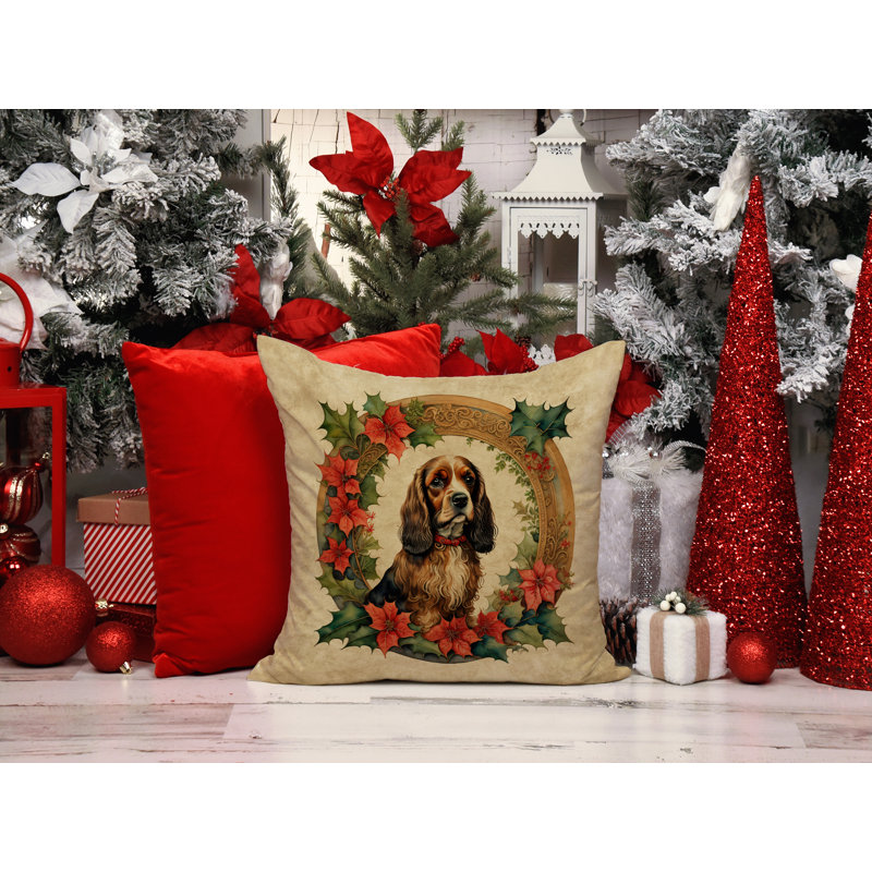 Coussin Christmas, 14 po x 14 po, Carré
