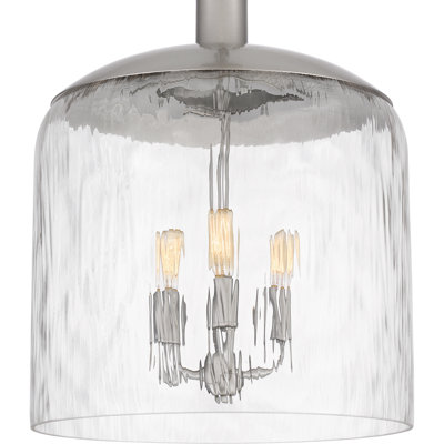 Bernan 3-Light Brushed Nickel Pendant Light