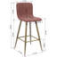 Tabourets de bar HY en velours rouge, ensemble de 2