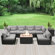 Marisa 8 Pieces Wicker/Rattan Sectional Seating Group with Cushion ( incomplete only one box) 