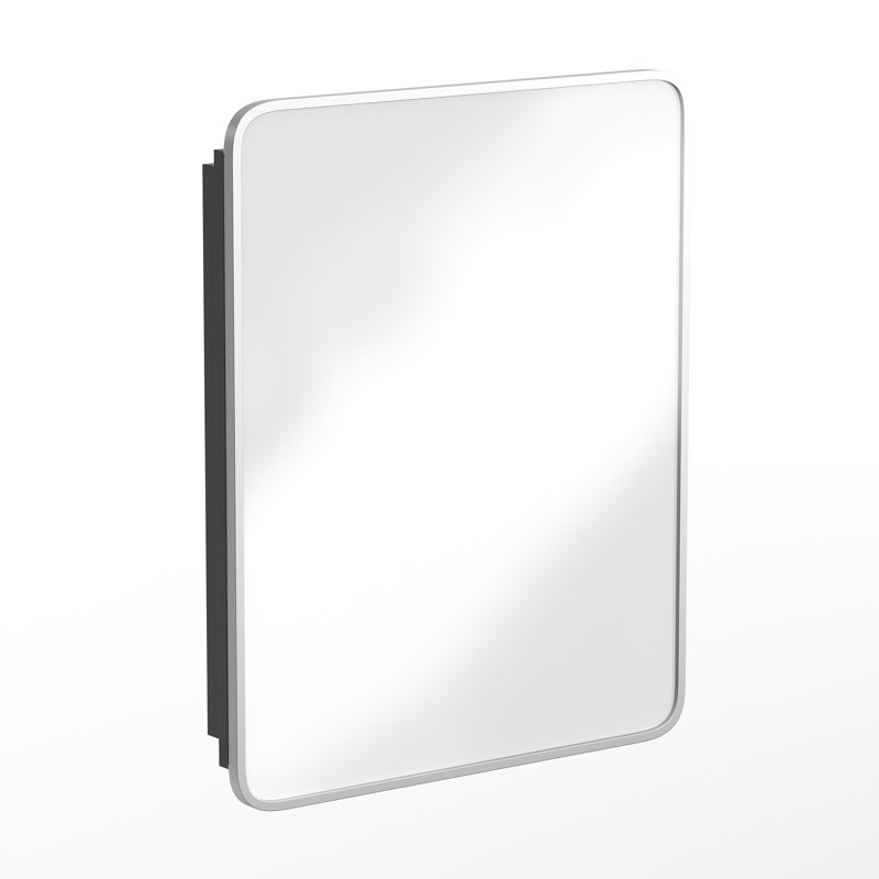 Armoire à pharmacie encastrée avec miroir biseauté, H 29,75 po x l 24 po x P 4 po, Argent
