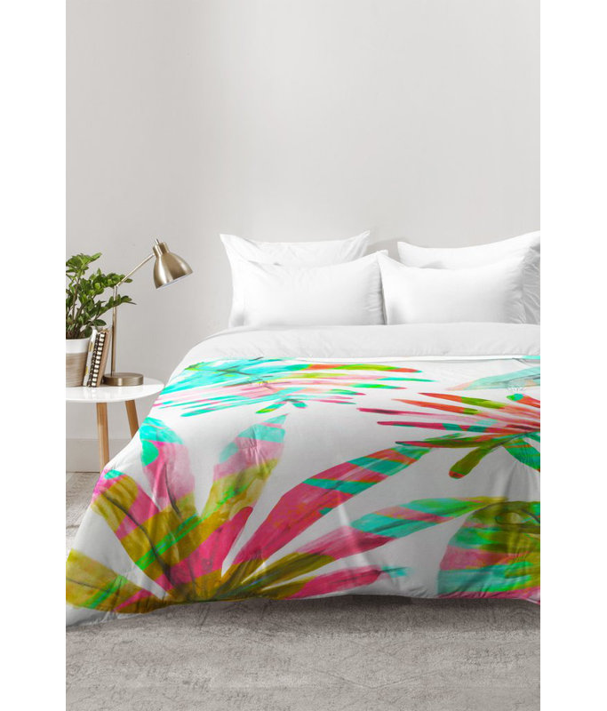 Natalie Baca Modern & Contemporary Polyester Floral Comforter, Twin XL Comforter + 1 Standard Sham