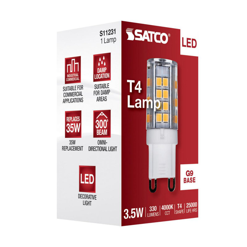 3.5 Watt Clear LED Bulb, 4000K