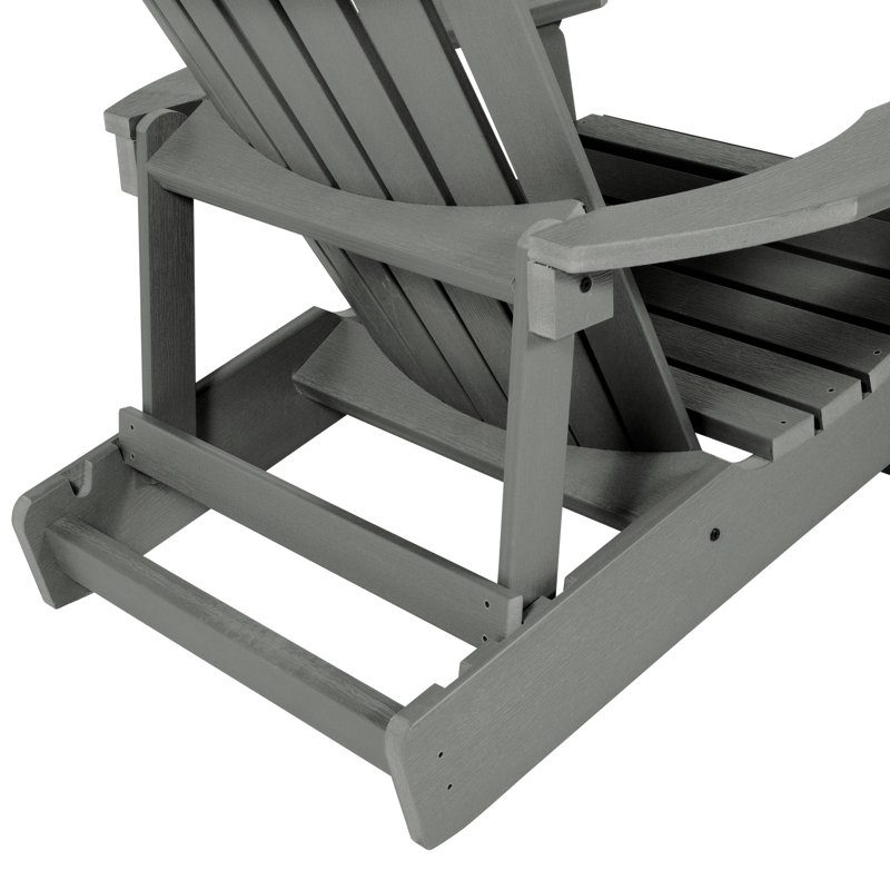 Chaise Adirondack en plastique Federigo, Teck côtier