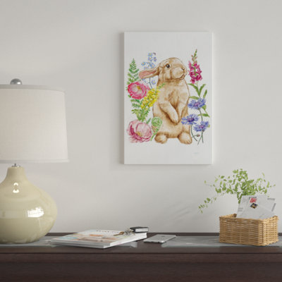 « ensoleillé lapin iii », reproduction d’impression sur toile