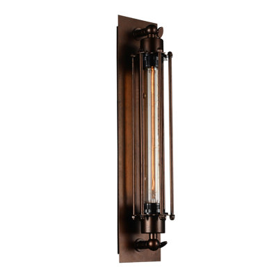 Terry 1 Light Wall Sconce in Chocolate Brown Finish - Rustic Modern Farmhouse Lighting for Bedroom, Bathroom, Hallway