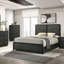 Grand lit tapissier noir Burton